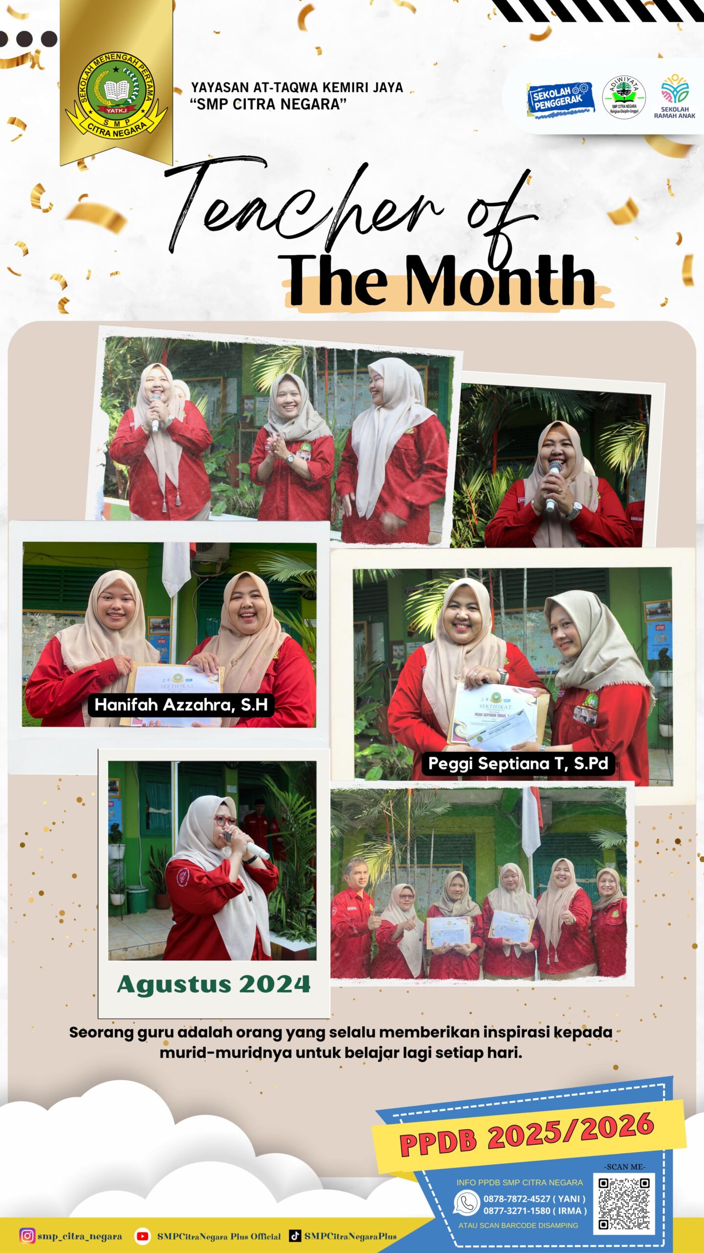 TEACHER OF THE MONTH (AGUSTUS 2024)